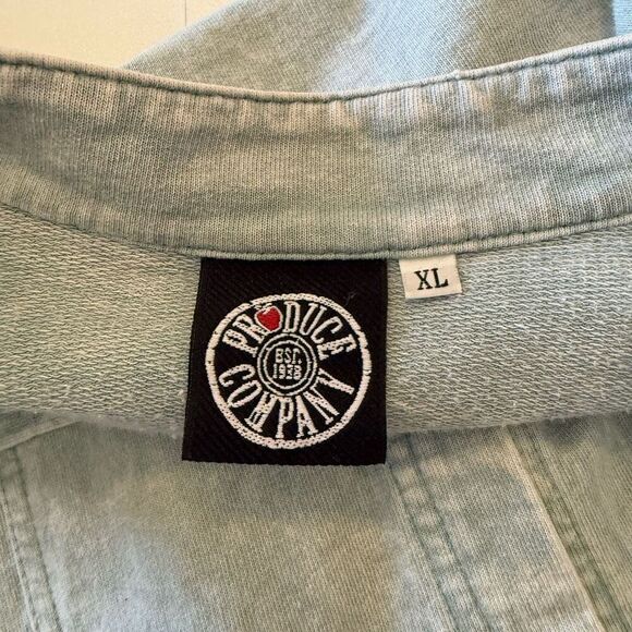 Vtg 80’s-90’s Produce Company Celery Green Acid Wash Jacket and pants L/XL Retro - Picture 13 of 16